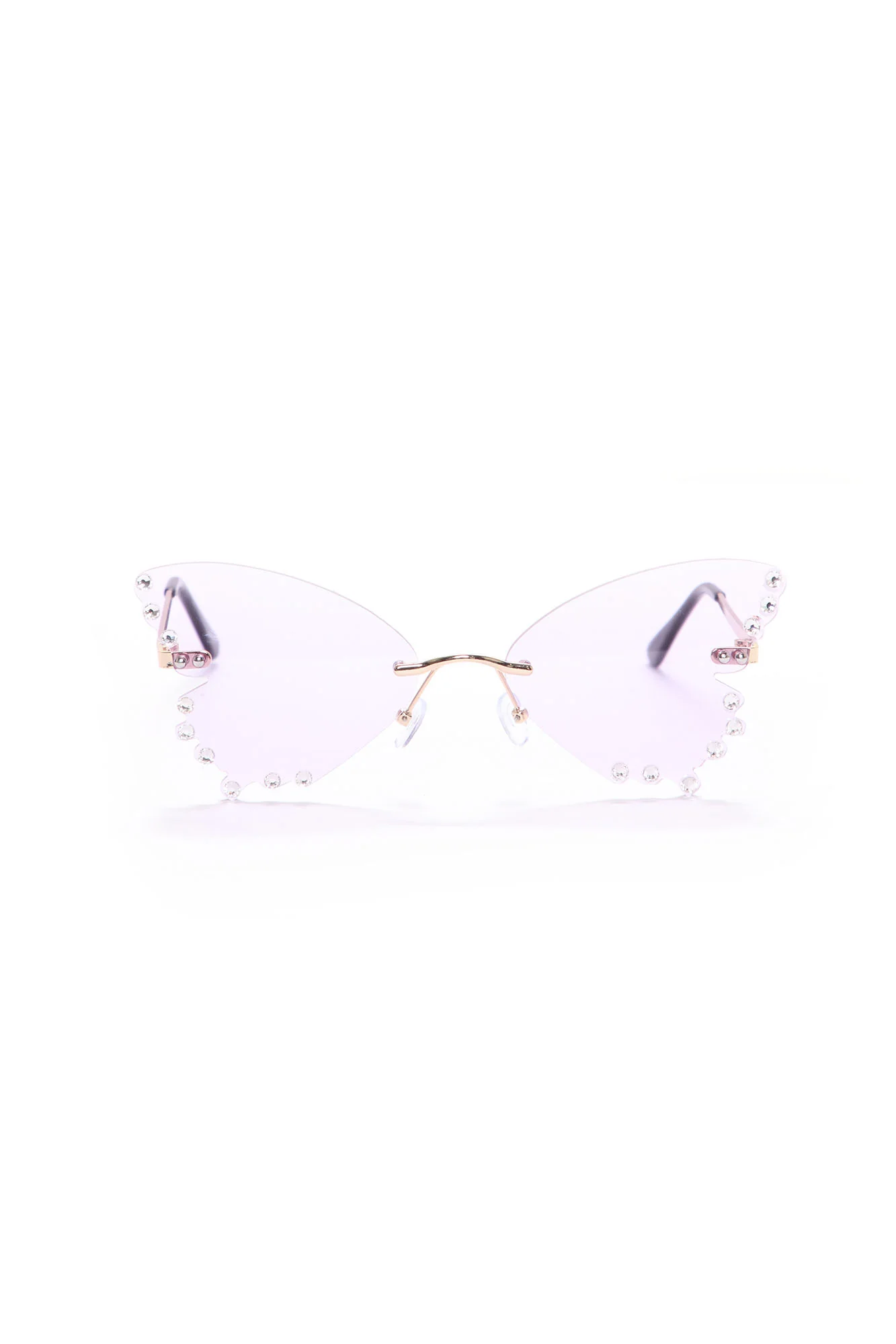 Be My Butterfly Embellished Sunglasses - Purple