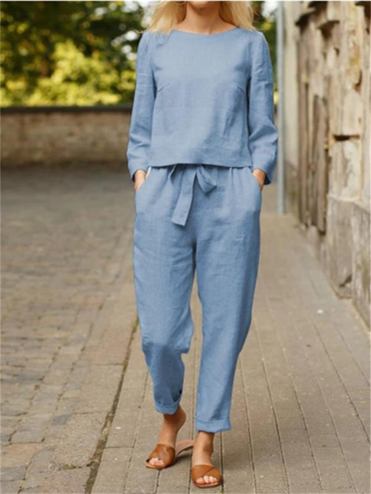 Casual Comfy Top & Pants Suit