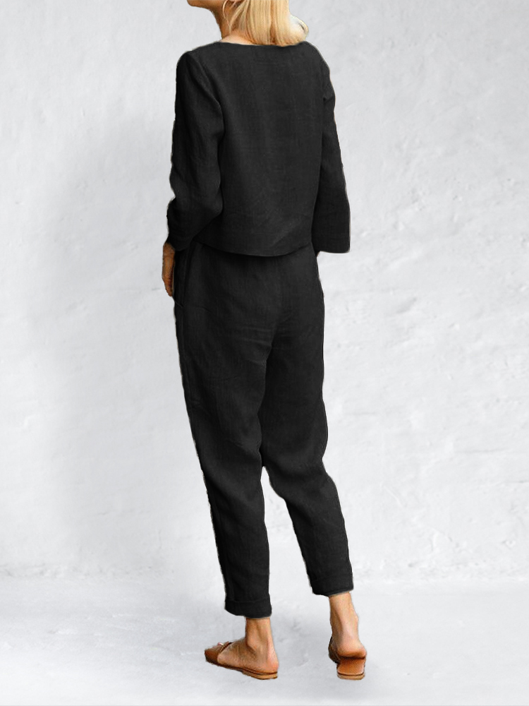 Casual Comfy Top & Pants Suit