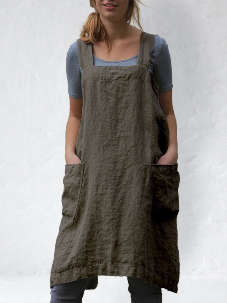 Simple Utility Cross Back Apron