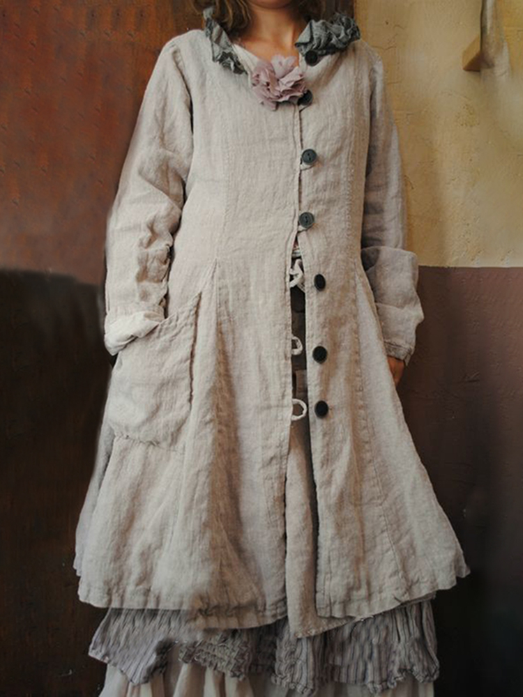 Vintage Button Down Pocket Comfy Jacket