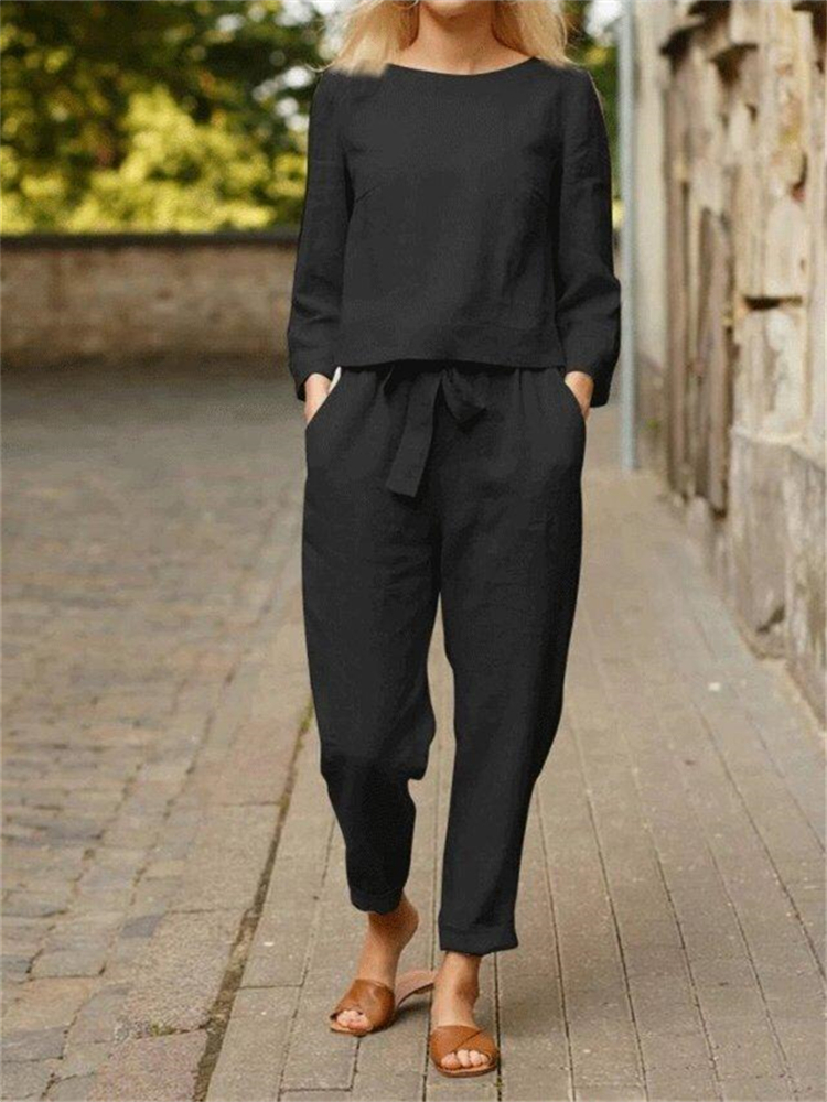 Casual Comfy Top & Pants Suit