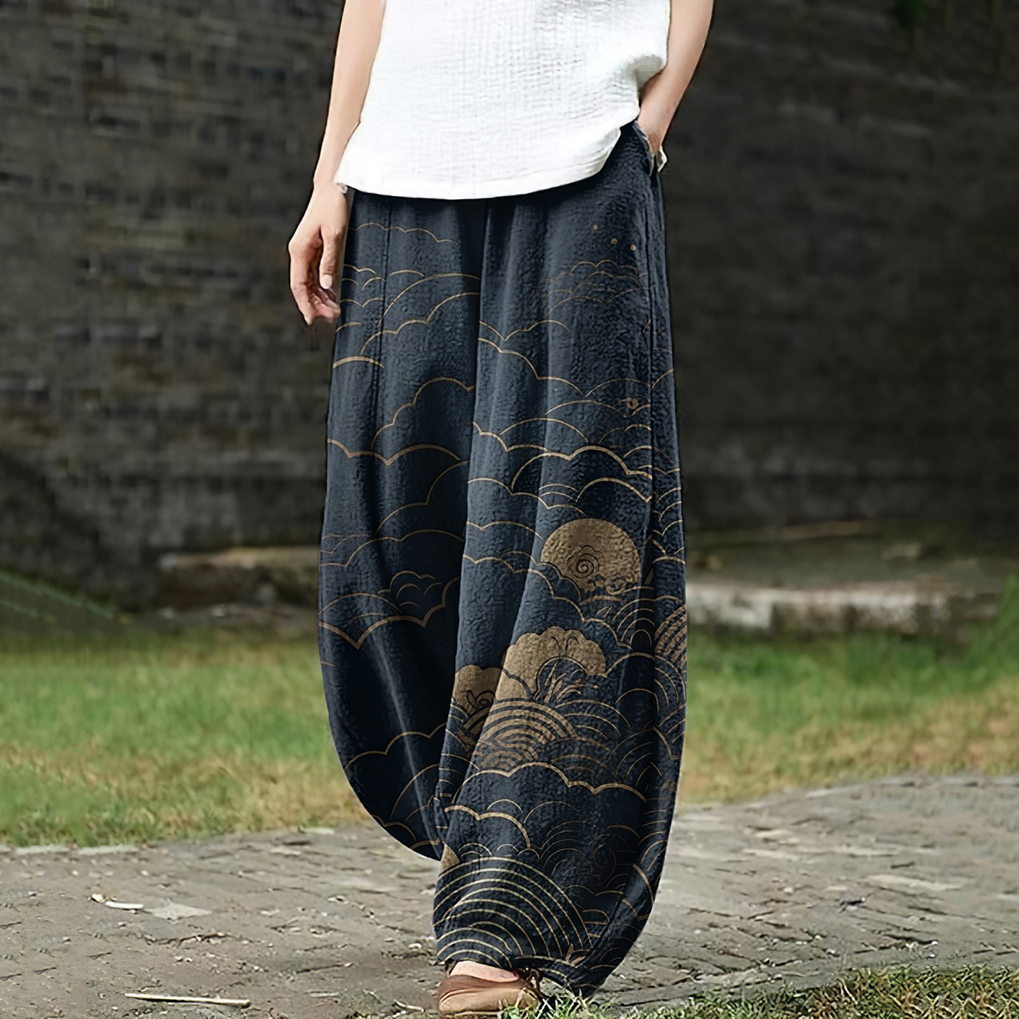 Women'S Japanese Art Loose Casual Pants