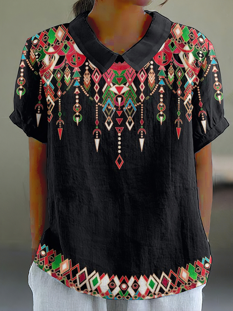 Women's Ethnic Geometric T-Shirt