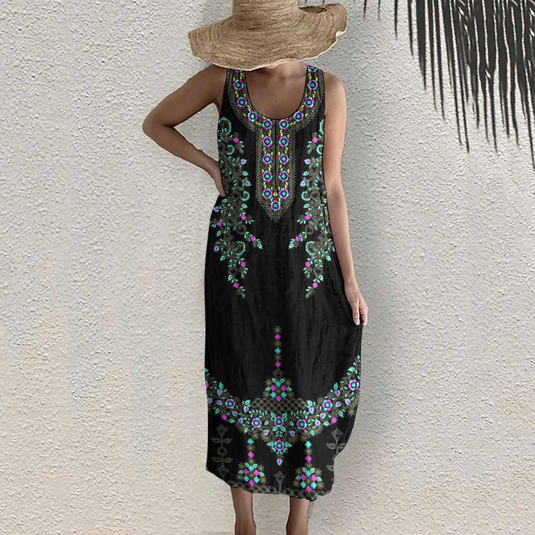 Ethnic Art Pattern Women'S Dress
