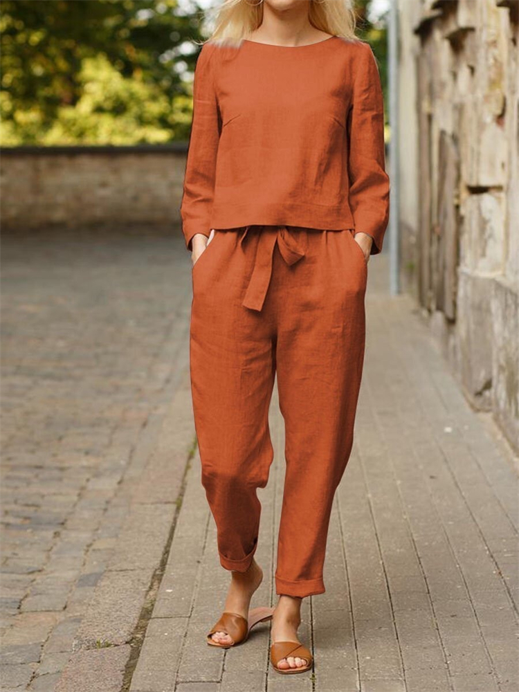 Casual Comfy Top & Pants Suit