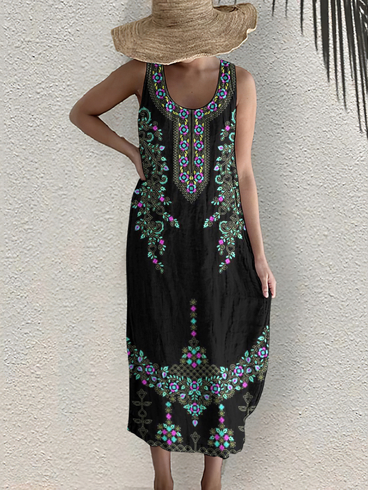 Ethnic Art Pattern Women'S Dress