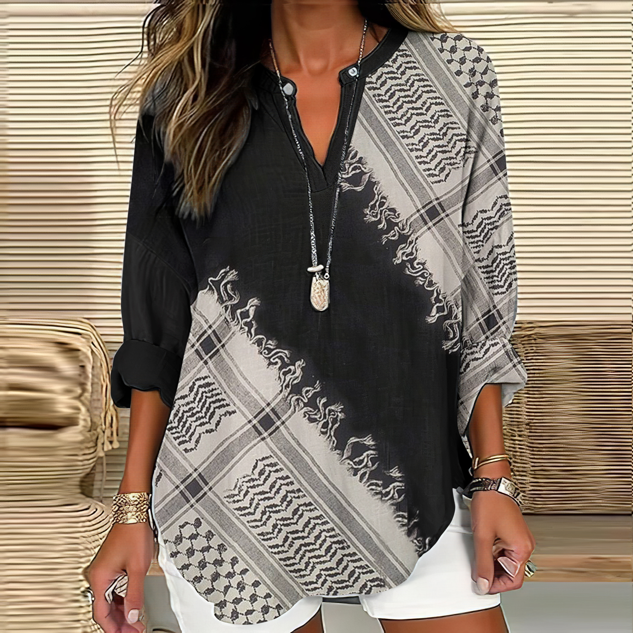 I Hope Peace Forever And Be Freedom Art Linen Blend Cozy Tunic