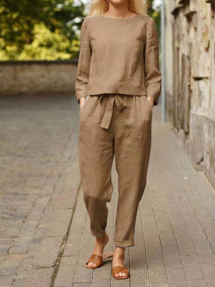 Casual Comfy Top & Pants Suit