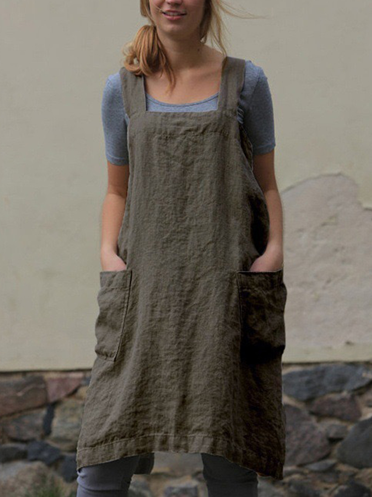 Simple Utility Cross Back Apron