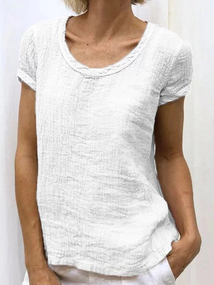 Vintage Crew Neck Casual Tee