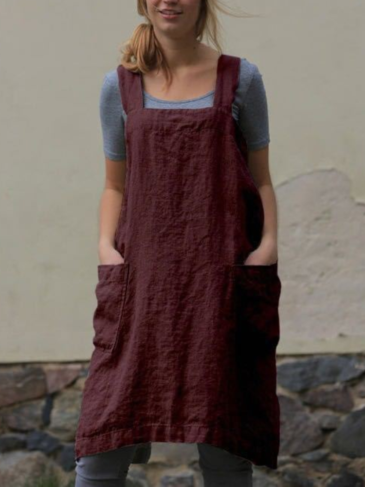 Simple Utility Cross Back Apron
