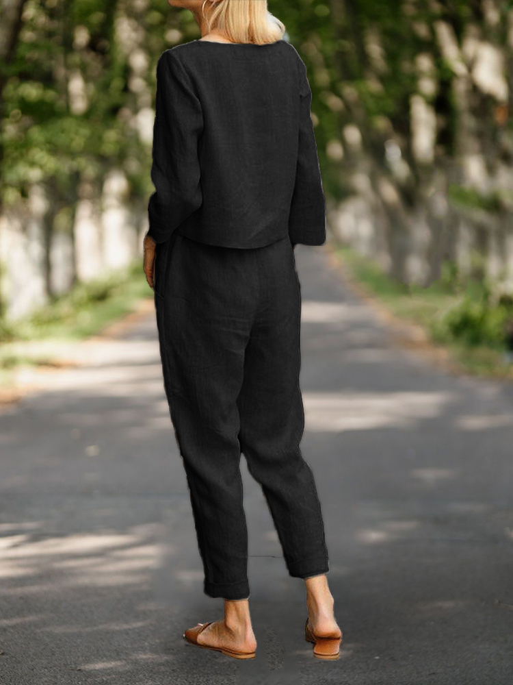 Casual Comfy Top & Pants Suit