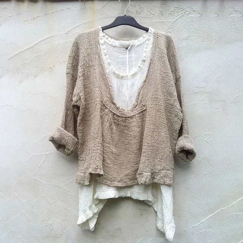 Solid Color Comfortable Casual Pairing With Two Long Sleeved Shirts