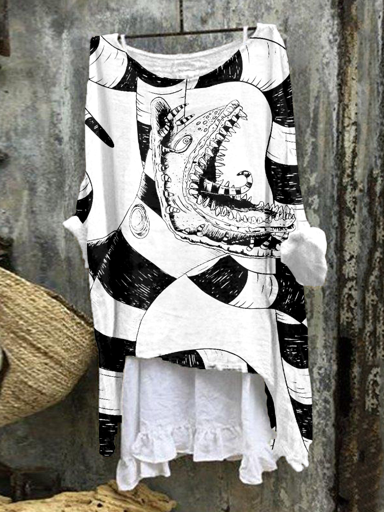 Classic Halloween Horror Sandworm Flowy Tunic