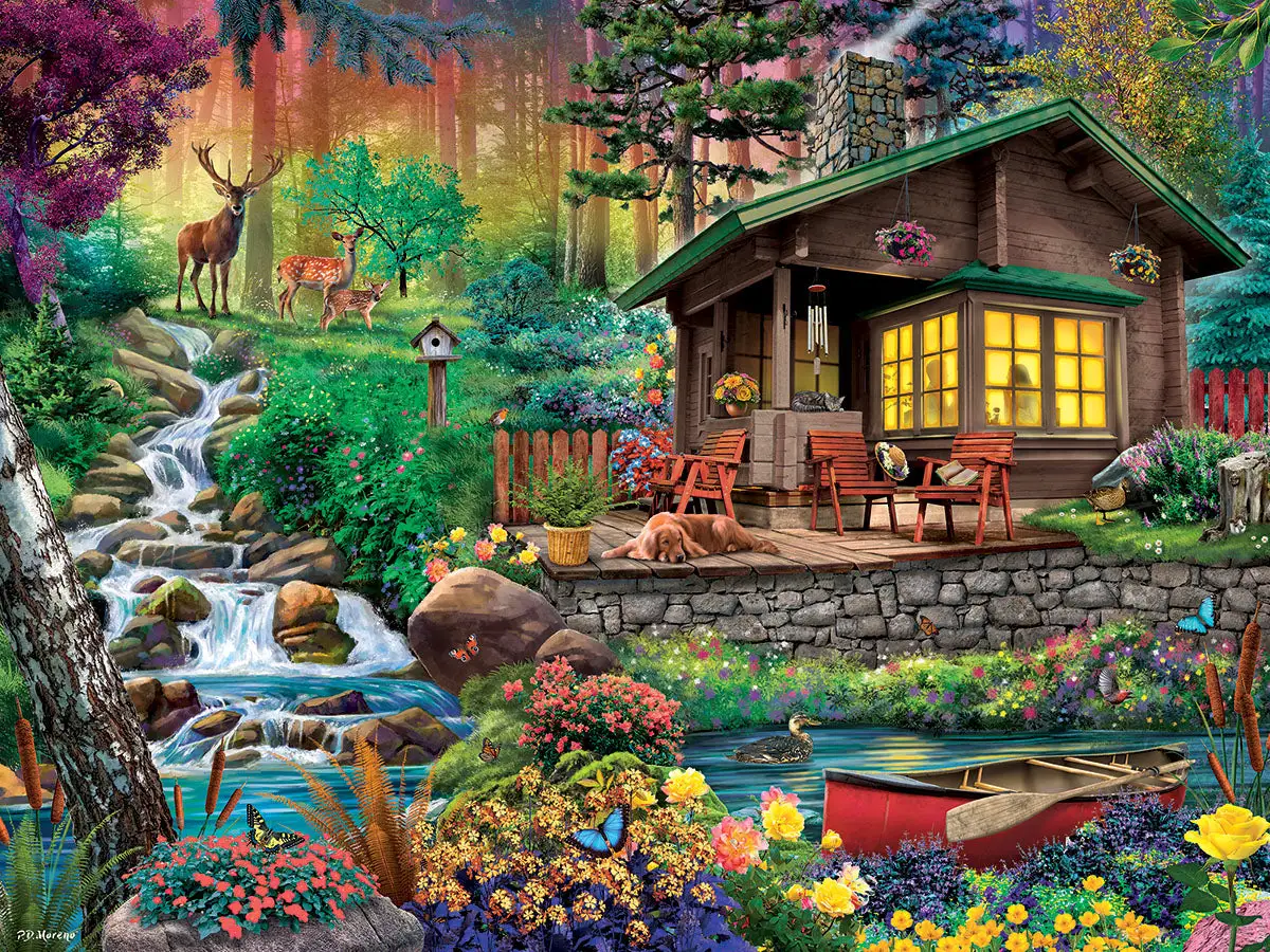Cabin In The Woods (1809pz) 500 Piece Jigsaw Puzzle