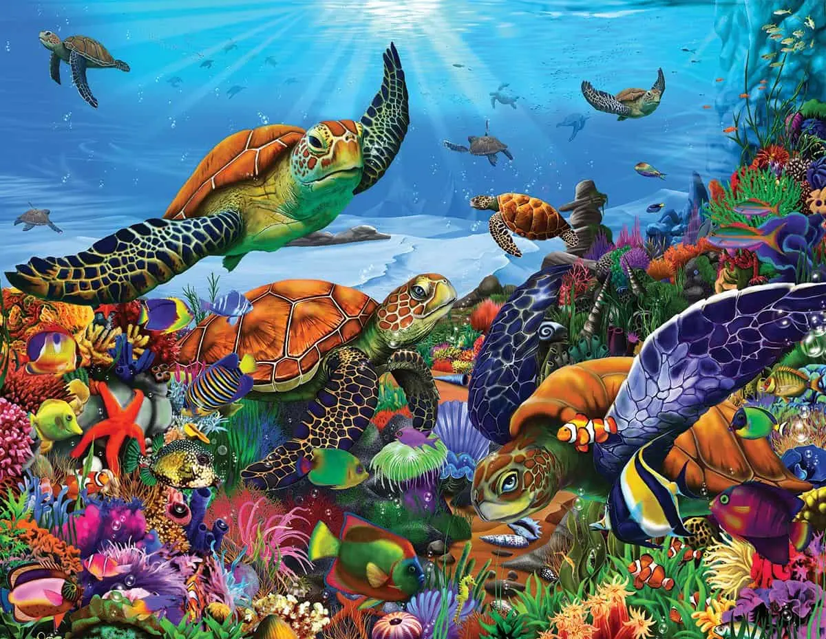 Amazing Sea Turtles (1369pz) 300 Piece Jigsaw Puzzle