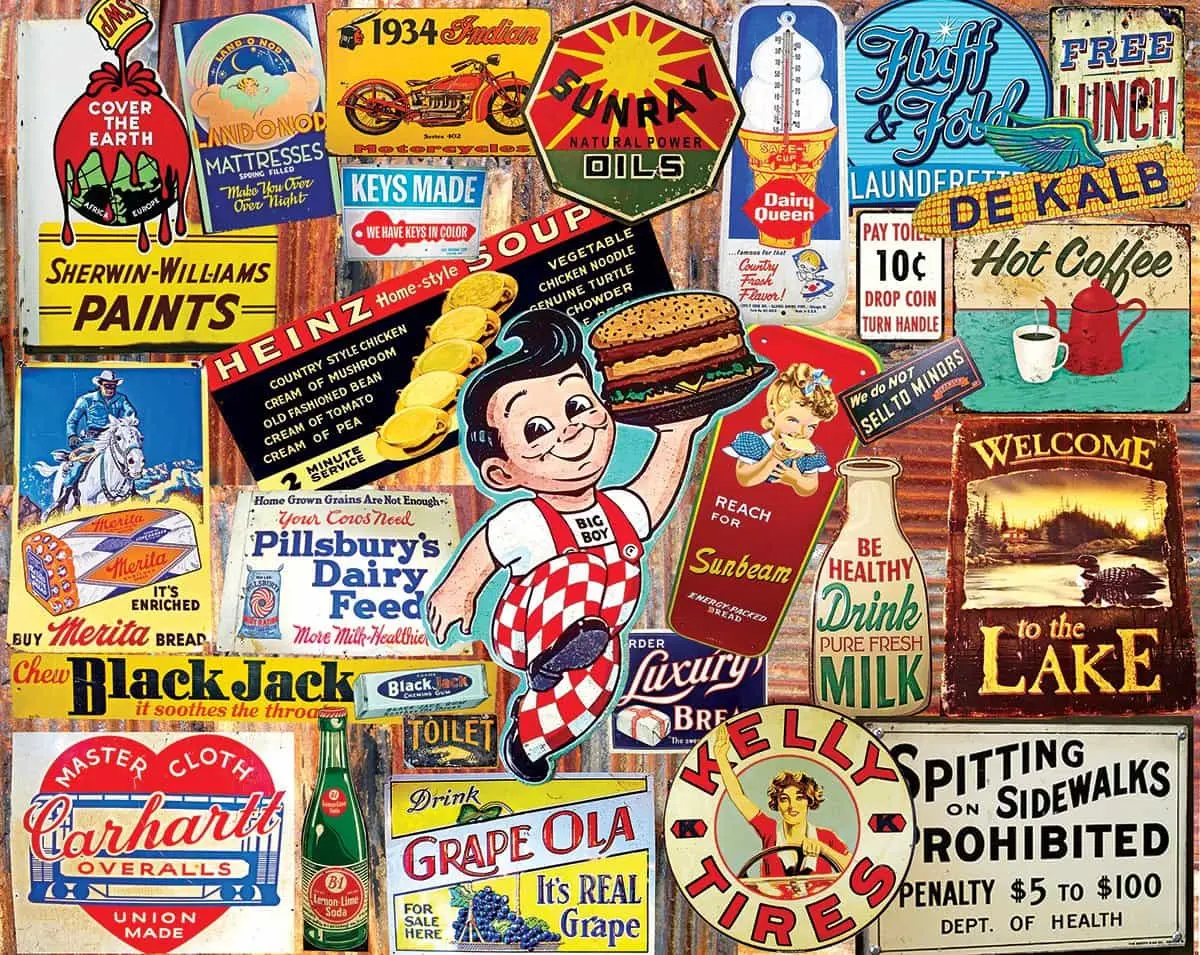Vintage Signs (1189pz) 1000 Pieces
