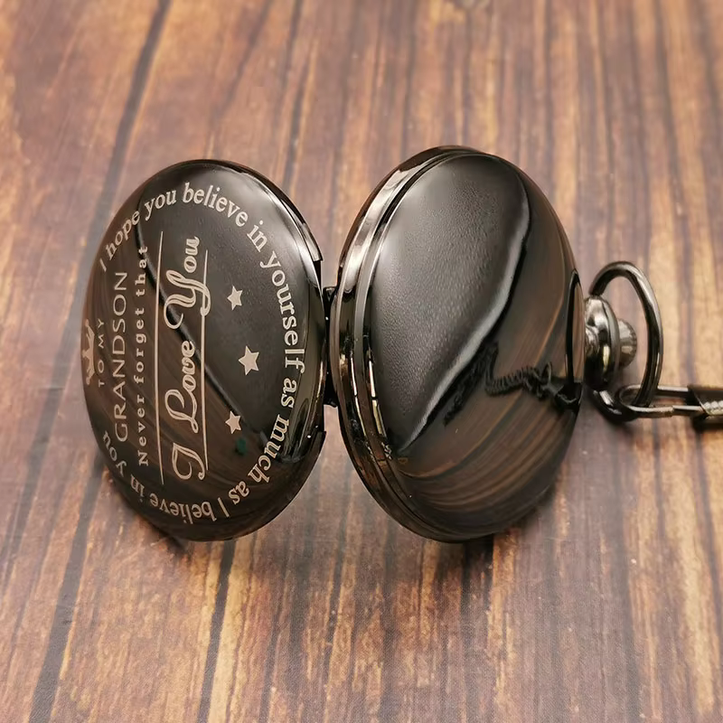 Creativity New To My Son Quartz Pocket Watch Retro Pendant Necklace Best Gift For Son Souvenir Watch Fob Chain