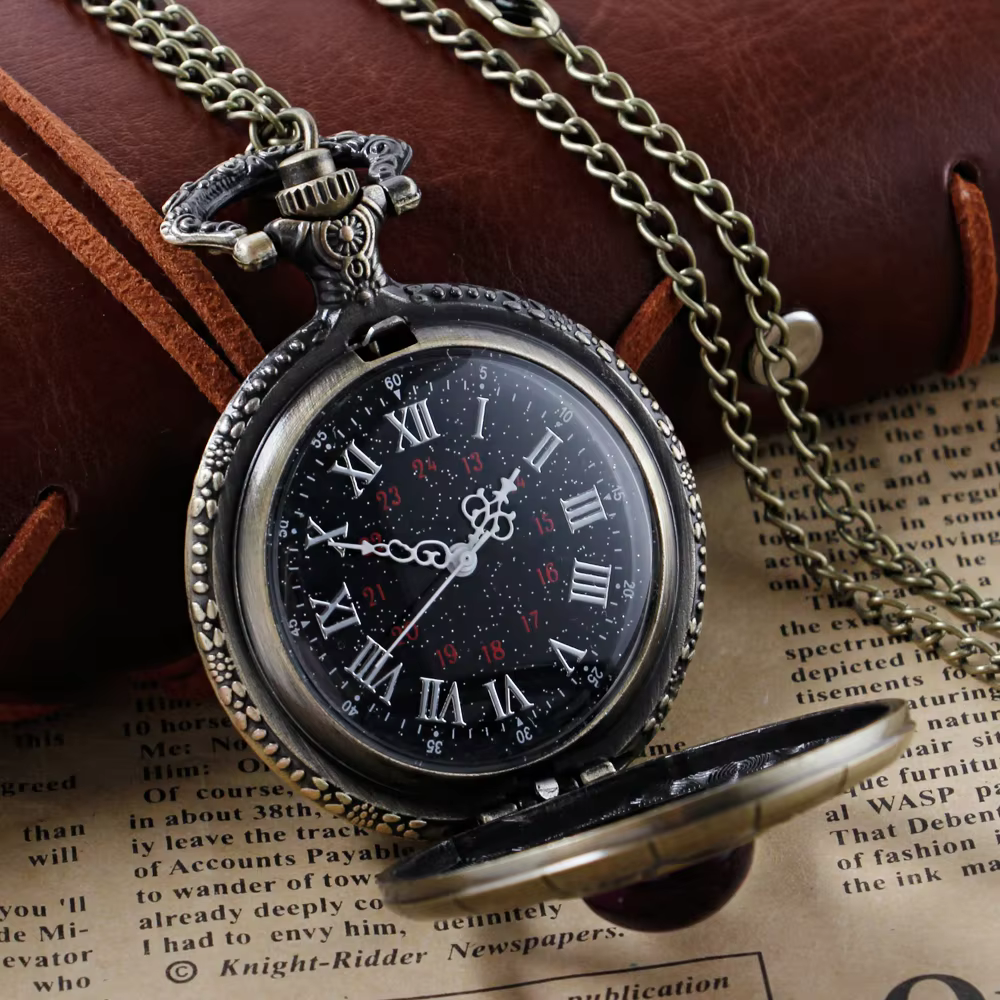 Fashion Exquisite Women's Quartz Pocket Watch Necklace Retro Casual Birthday Gift Pendant Chain CF1481
