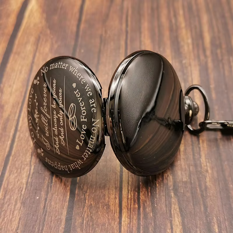 New Design To My Love Quartz Pocket Watch Necklace Chain Fob Watch for Mens Womens Lover Best Gifts Husband Son Souvenir
