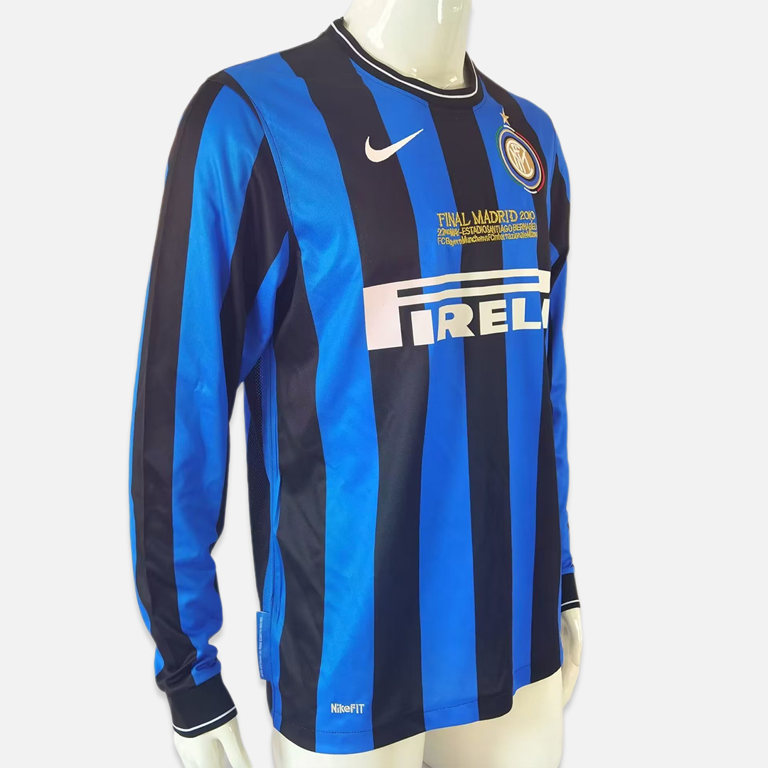 Retro Inter Milan 09-10 Home Stadium Long Sleeve Jersey - Champions League Final - SOCCERDEALSHOP