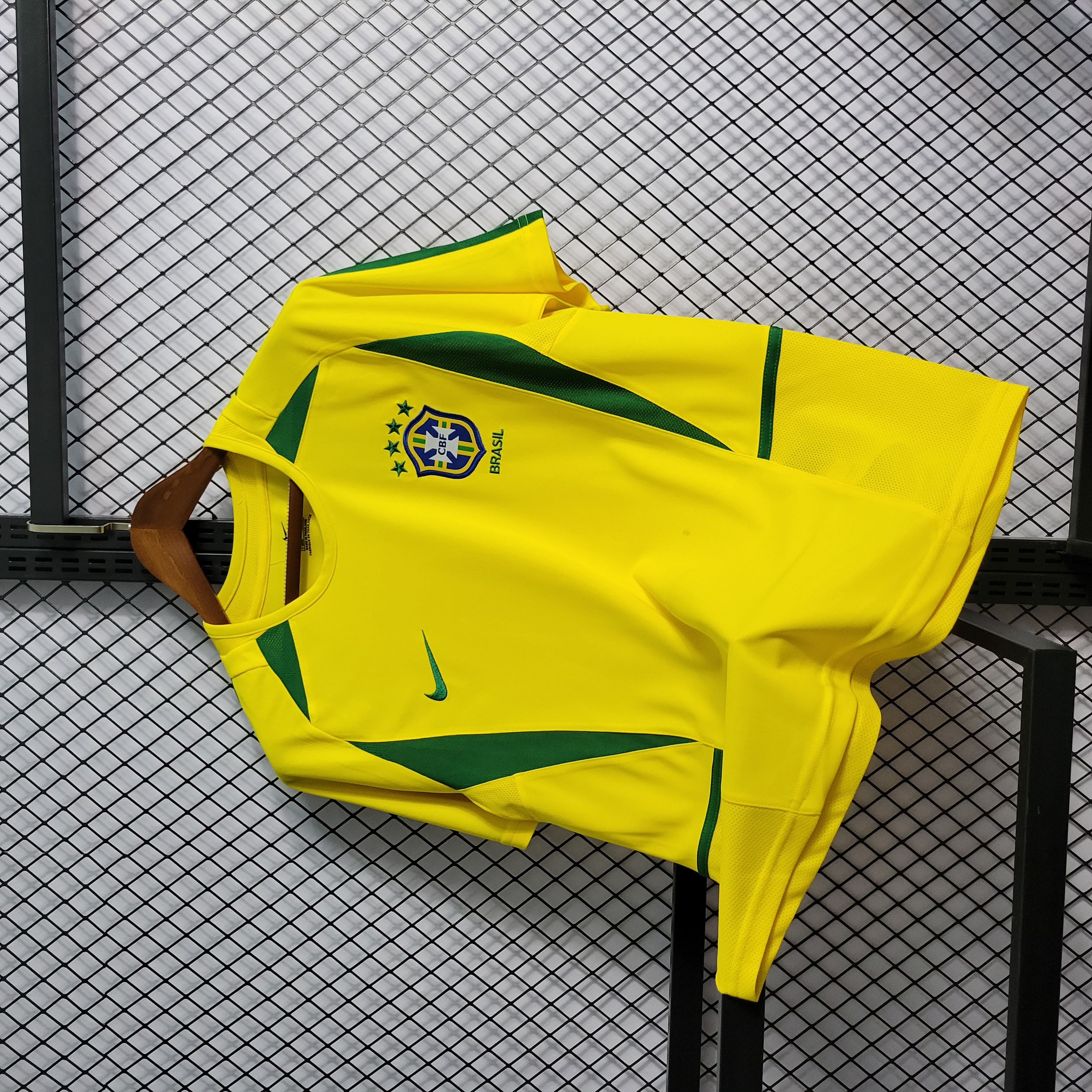 Retro Brazil 2002 Home Stadium Jersey - SOCCERDEALSHOP
