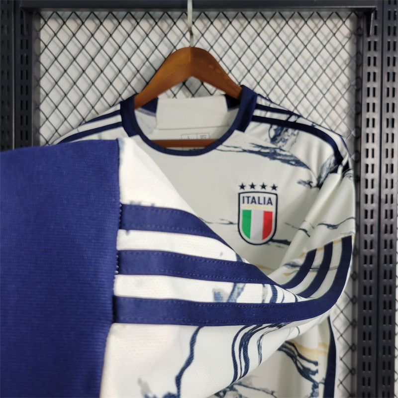 Italy 23-24 Away Long Sleeve Jersey - Fans Version - SOCCERDEALSHOP