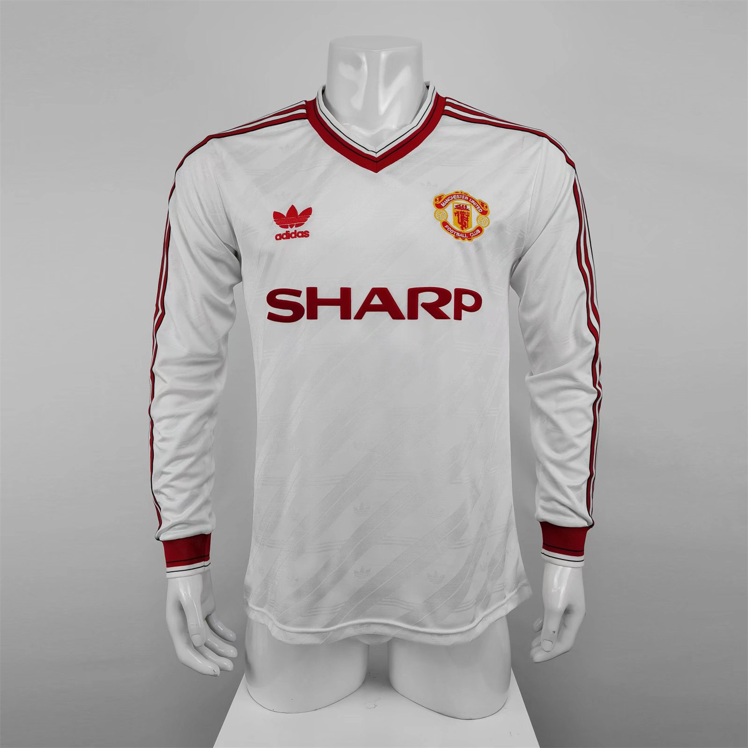 Manchester United Retro 86-88 Away Long Sleeve Jersey - SOCCERDEALSHOP