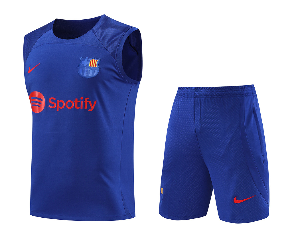 23/24 B.A.R.S.A Blue Training Vest Suit - SOCCERDEALSHOP