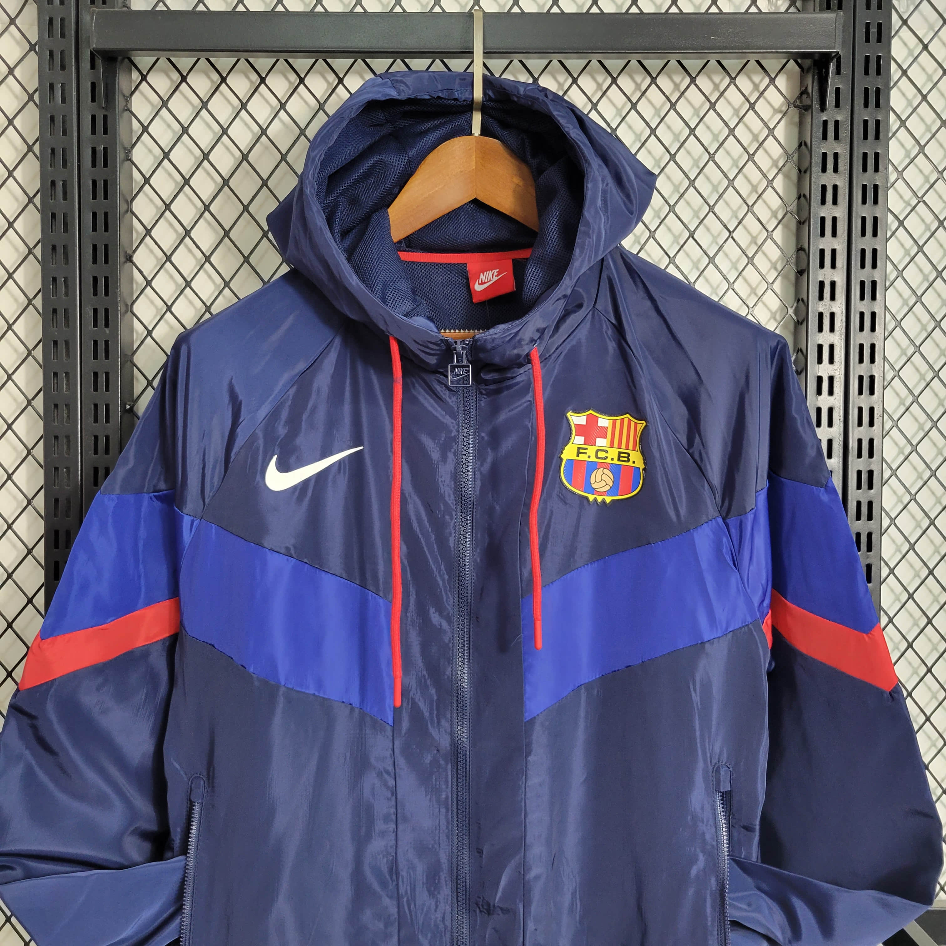 B.A.R.S.A 23-24 Player Windbreaker Jacket - Blue - SOCCERDEALSHOP