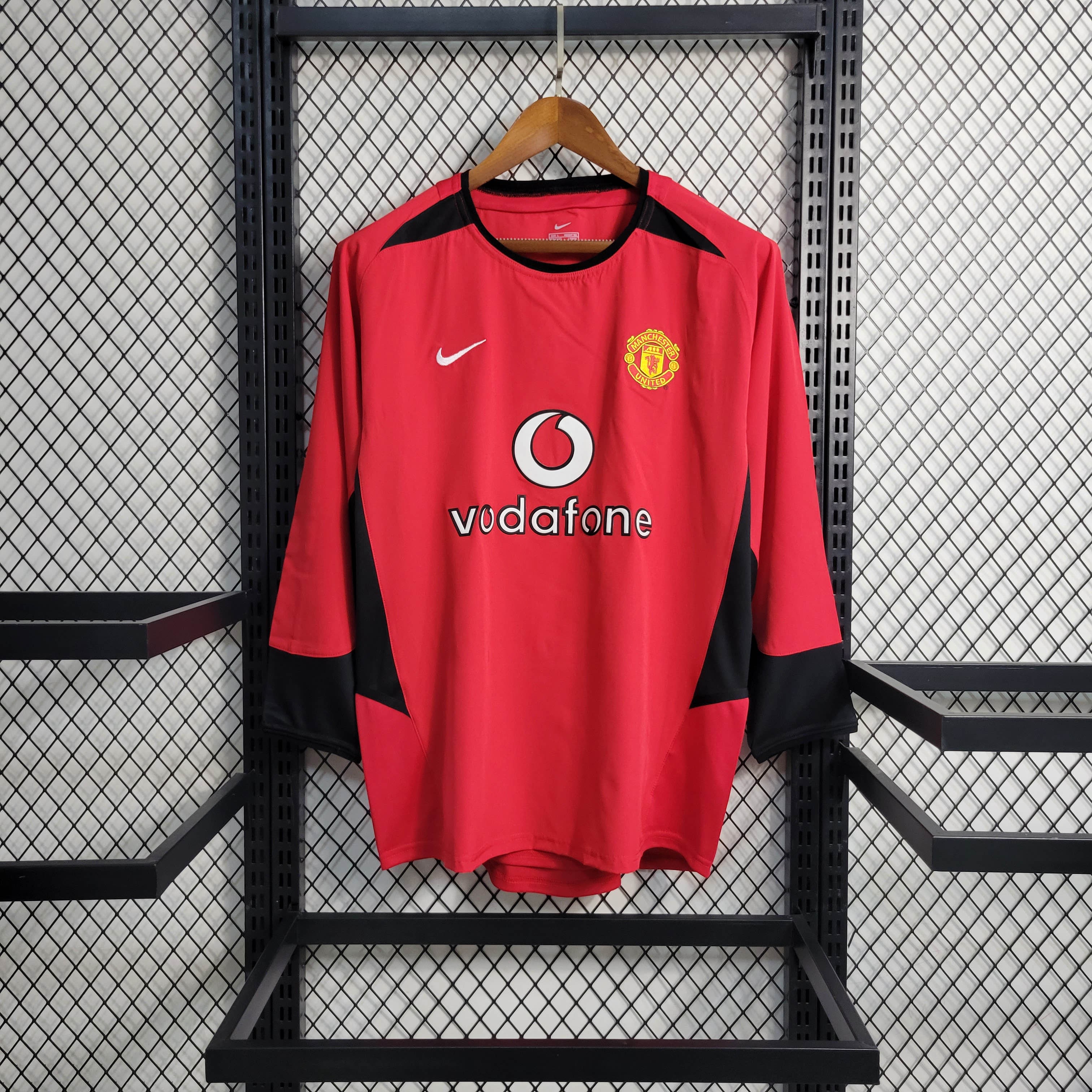 Manchester United Retro 02-04 Home Long Sleeve Jersey - SOCCERDEALSHOP