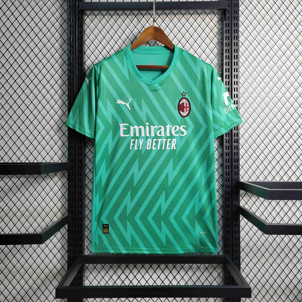 AC Milan 23-24 Green Goalkeeper Jersey - Fans Version - SOCCERDEALSHOP