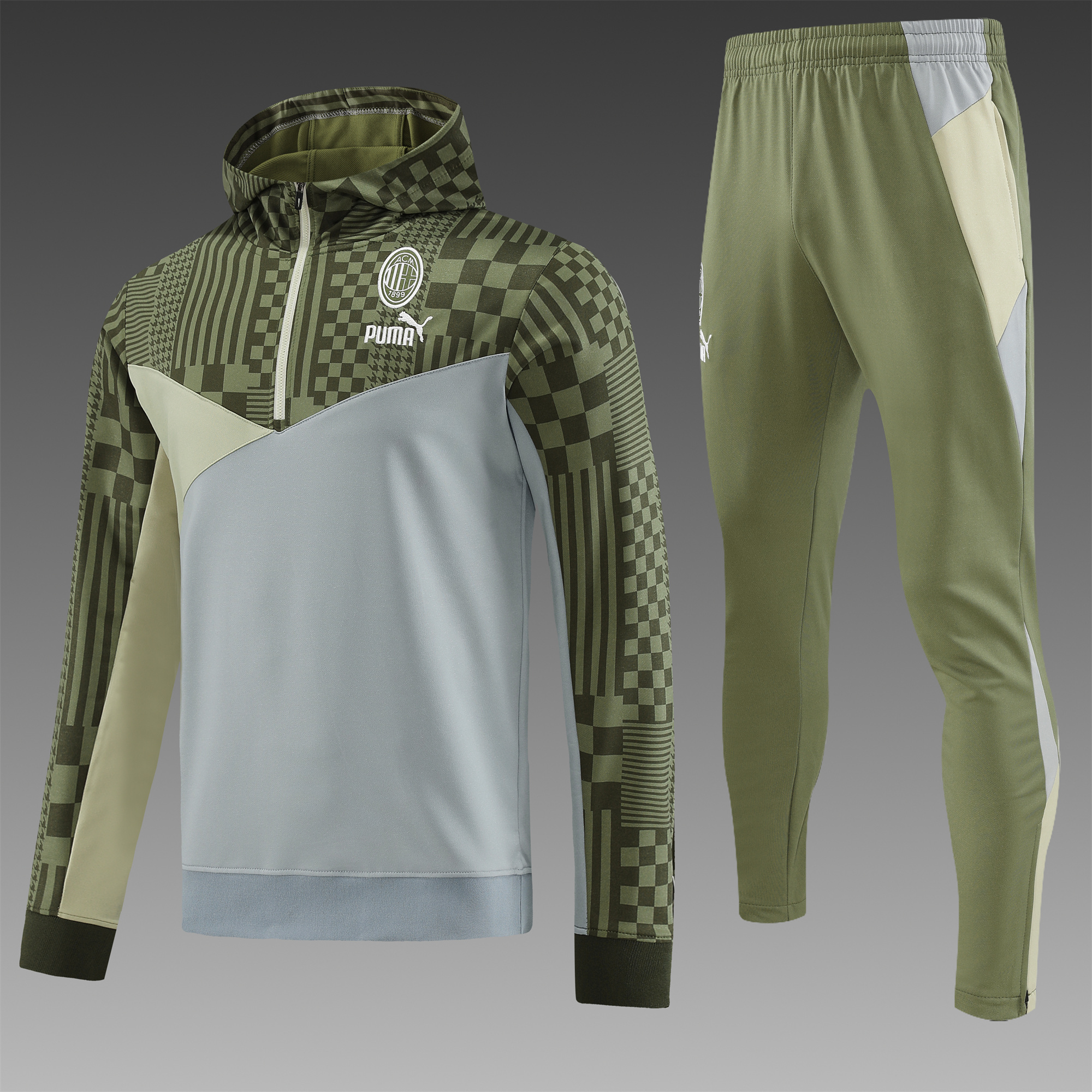 AC Milan 23-24 Men's Training Hoodie + Pants - SOCCERDEALSHOP