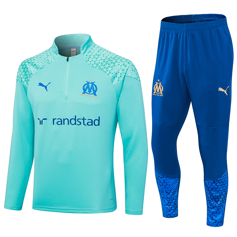 Marseille 23-24 Long Sleeve Training Set -Light Blue - SOCCERDEALSHOP