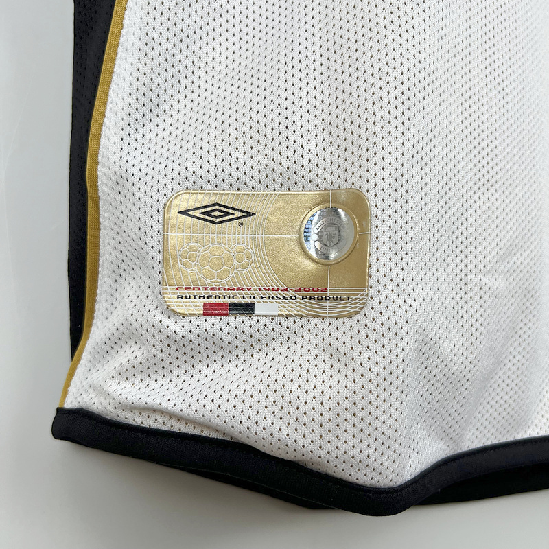 Manchester United Retro 01-02 100th Anniversary Special Edition Jersey - White - SOCCERDEALSHOP