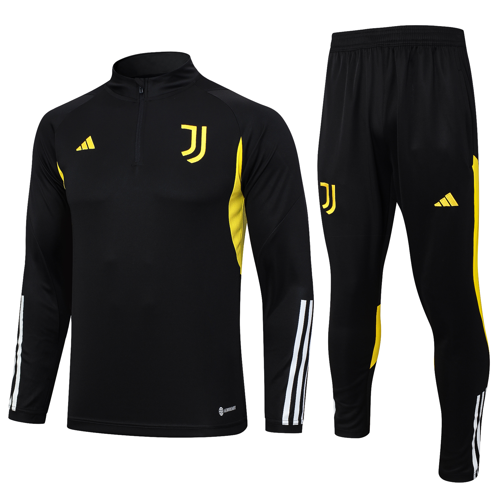 Juventus 23-24 Kids Long Sleeve Training Set Black - SOCCERDEALSHOP