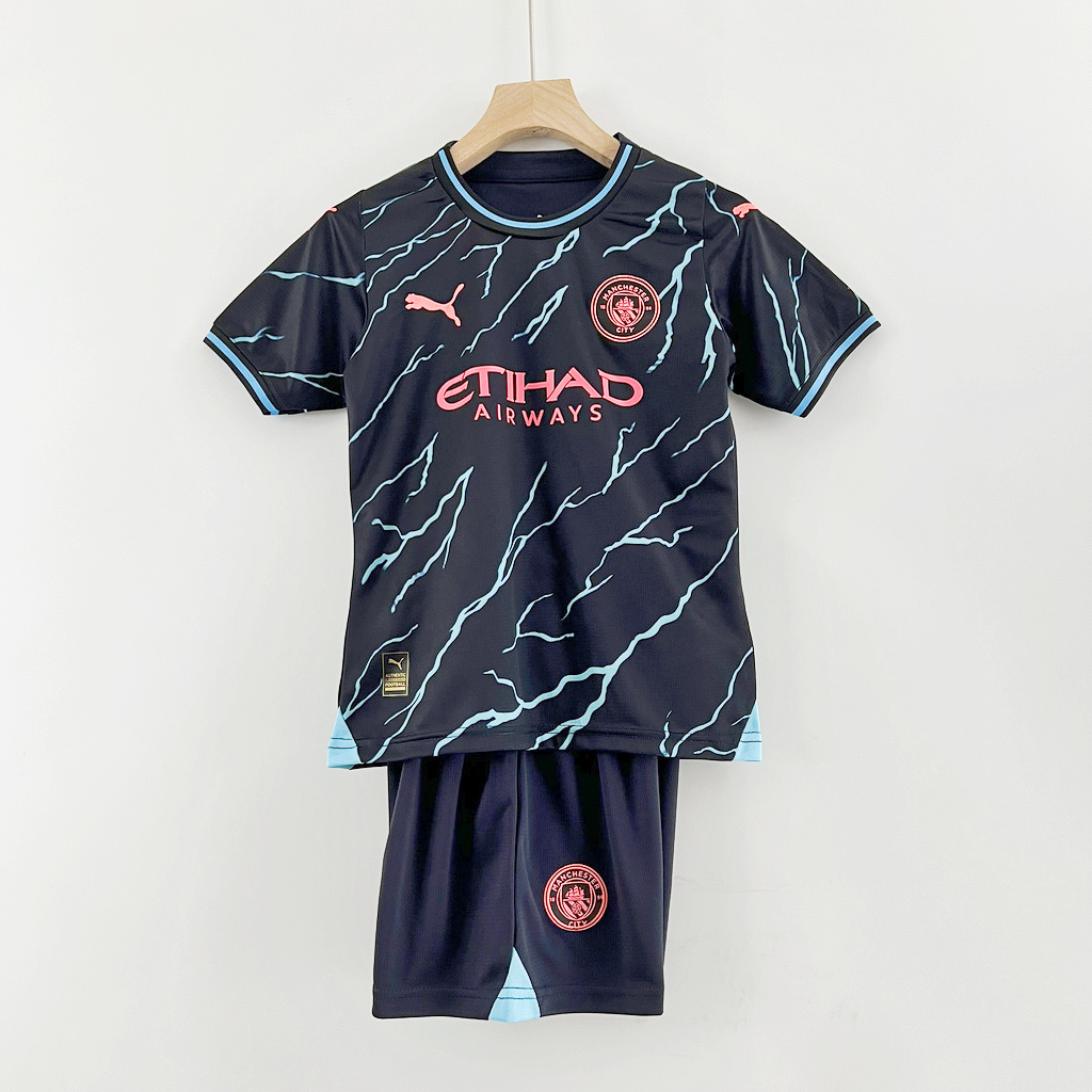 Manchester City 23-24 Third Kids Kit - SOCCERDEALSHOP