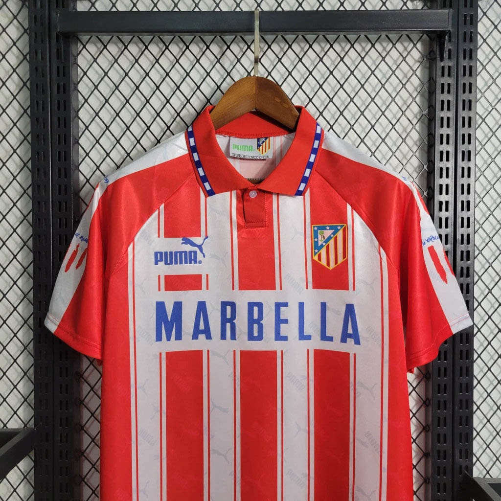 Retro Atletico Madrid 1994-95 Home Stadium Jersey - SOCCERDEALSHOP
