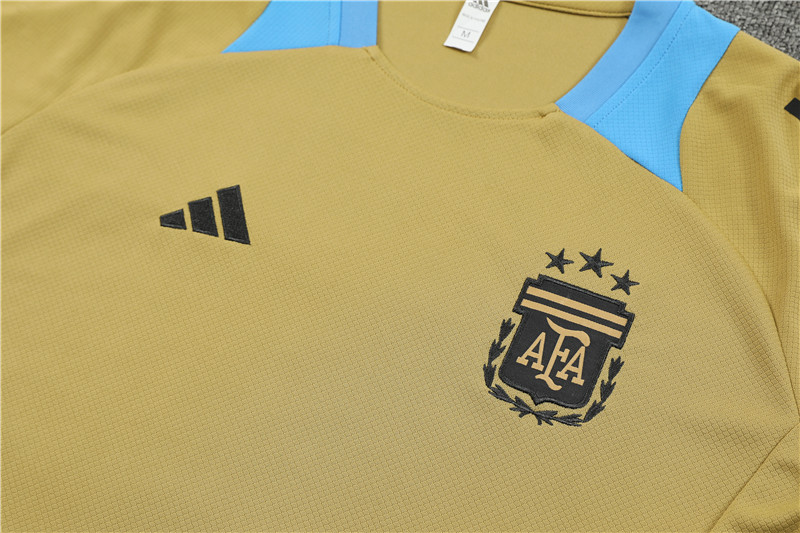 Argentina 2024 Short-Sleeve Training Set - Gold - SOCCERDEALSHOP
