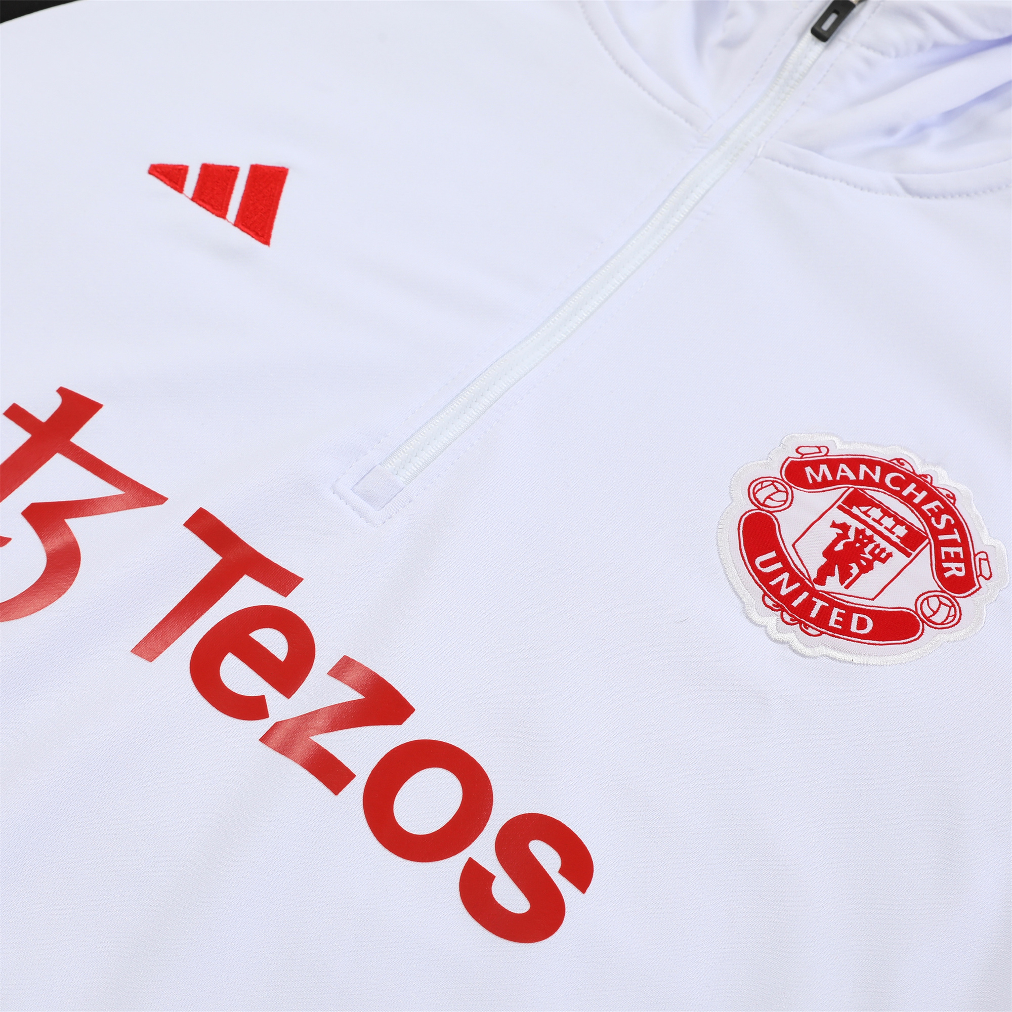 Manchester United 23-24 Men's Training Hoodie + Pants - White - SOCCERDEALSHOP