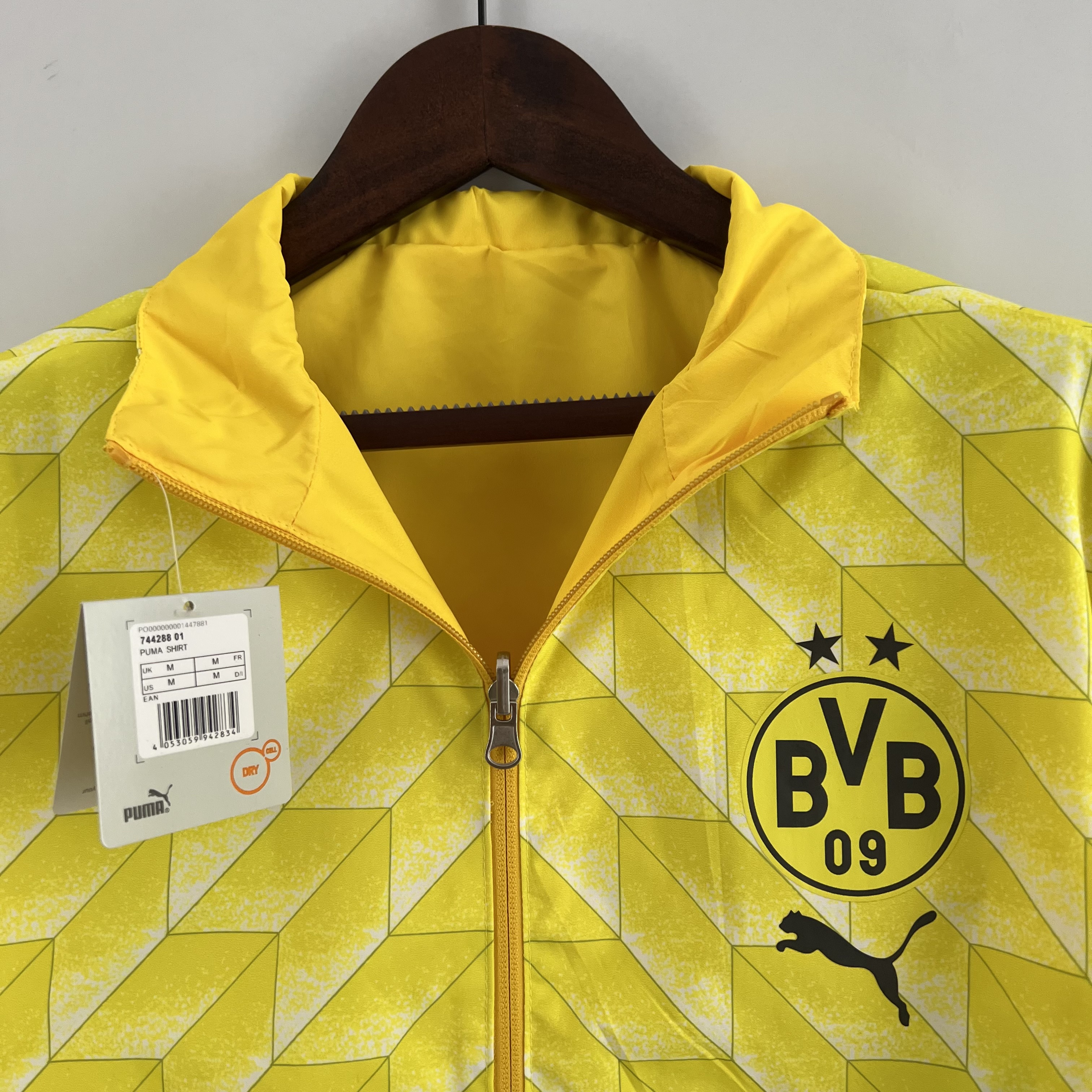 Dortmund 23-24 Double Sided Windbreaker - Yellow - SOCCERDEALSHOP