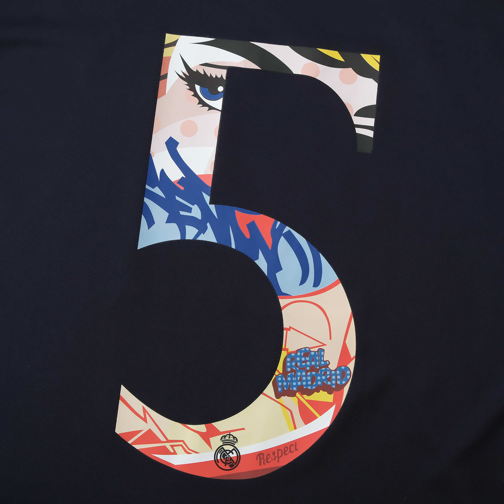 Real Madrid 23-24 Away Blue Jersey - Player Version ( with POP ART Number) - SOCCERDEALSHOP