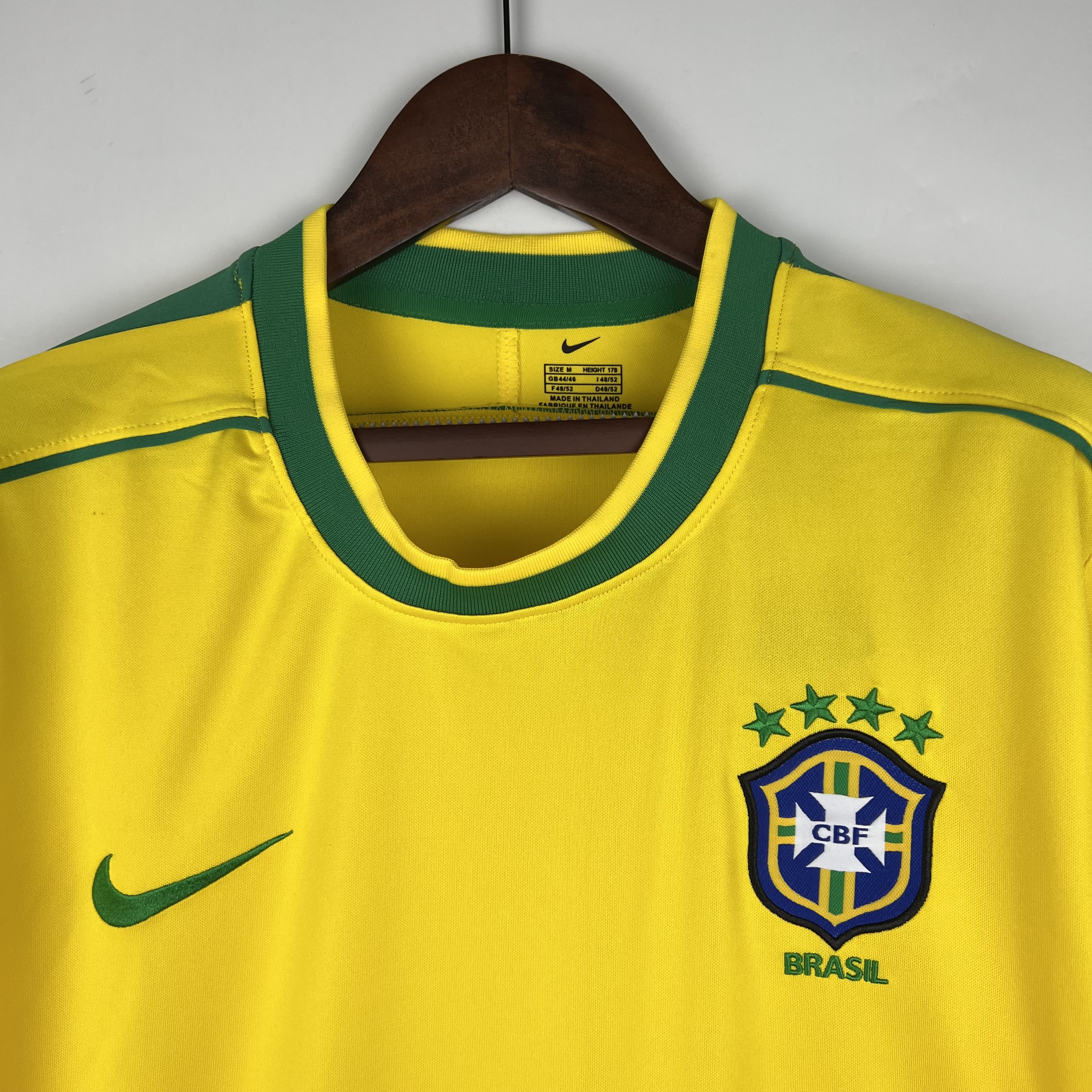 Retro Brazil 1998 Home Stadium Long Sleeve Jersey - SOCCERDEALSHOP