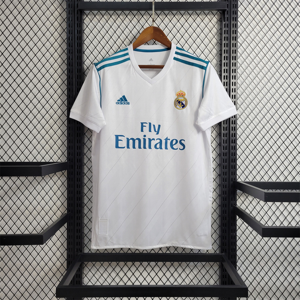 Retro Real Madrid 17-18 Home Jersey - with Champions League Final Final - SOCCERDEALSHOP