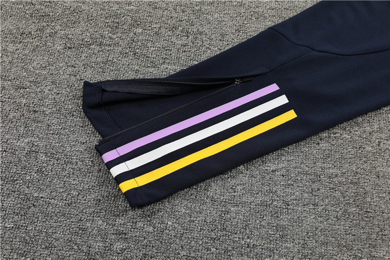 Real Madrid 23-24 Long Sleeve Training Set -White and Black - SOCCERDEALSHOP