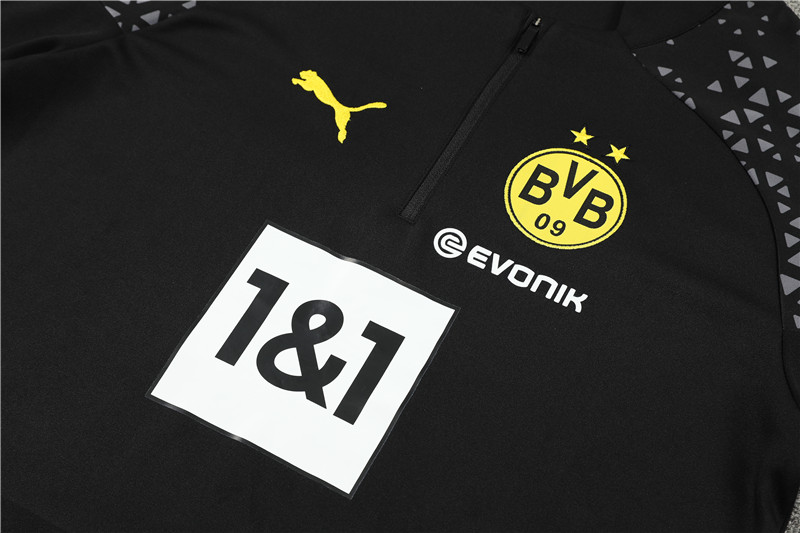 Dortmund 23-24 Long Sleeve Training Set -Black - SOCCERDEALSHOP