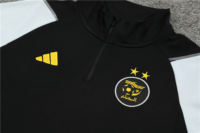 Algeria 23-24 Long Sleeve Training Set -Black and White - SOCCERDEALSHOP