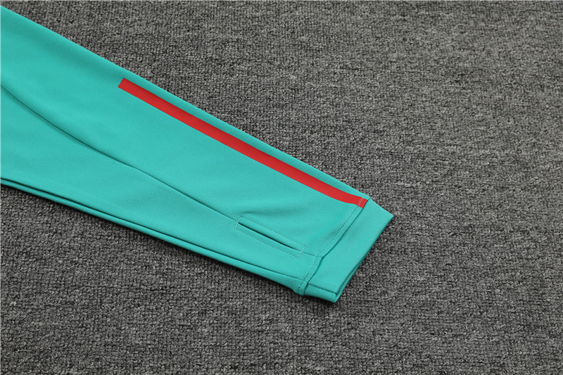 Manchester United 23-24 Kids Long Sleeve Training Set Green - SOCCERDEALSHOP