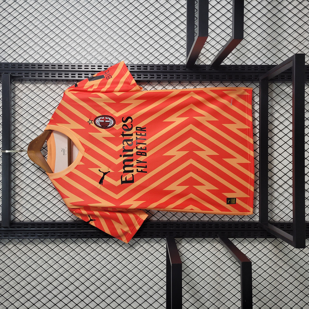 AC Milan 23-24 Orange Goalkeeper Jersey - Fans Version - SOCCERDEALSHOP